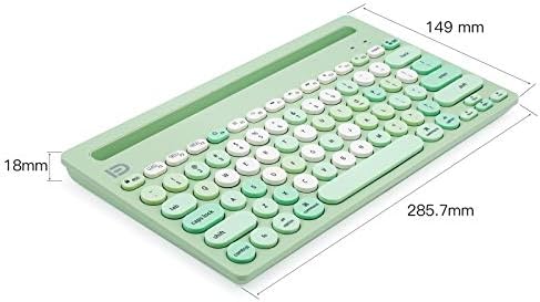 Elevate Your Typing Game with the HUO JI Wireless Multi-Device Keyboard – Effortlessly Connect to i Pad, PC, Tablet, and More! Dual-Mode Bluetooth & 2.4 G Functionality for Seamless Switching, Ergonomic Design, and Stylish Green Finish – Perfect for i OS, Android, and Windows Users!