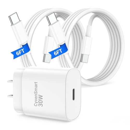 30 W USB-C Fast Charger for i Phone 16 & 15 Pro Max – Premium 6+10 ft Cable Included – High-Efficiency Power Adapter for i Pad Pro, Air & Mini – Compact, Portable Design for Maximum Convenience and Versatile Compatibility – Rapid Charging Solution for Mobile Productivity