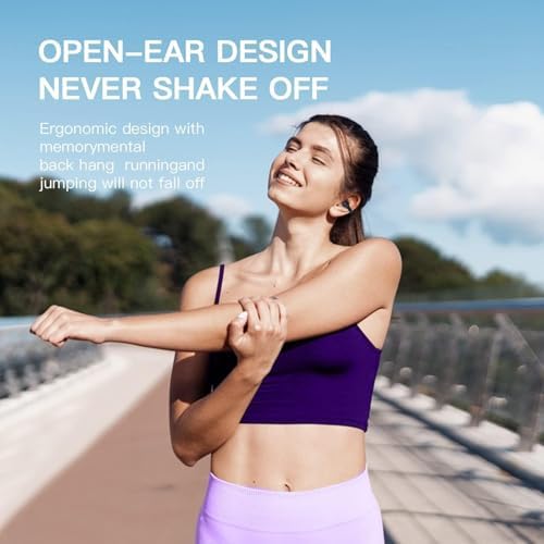 Open-Ear Bone Conduction Bluetooth Ear Clips – Lightweight, Sweatproof Wireless Earbuds for Active Lifestyles, Seamless Device Pairing, and Enhanced Environmental Awareness