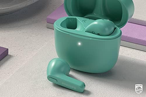 Philips T2206 True Wireless Earbuds – Compact Charging Case, IPX4 Water-Resistant Design, Enhanced Audio Mobility for Active Lifestyles, Rapid Pairing Technology, Secure Fit for Music Lovers and Fitness Enthusiasts