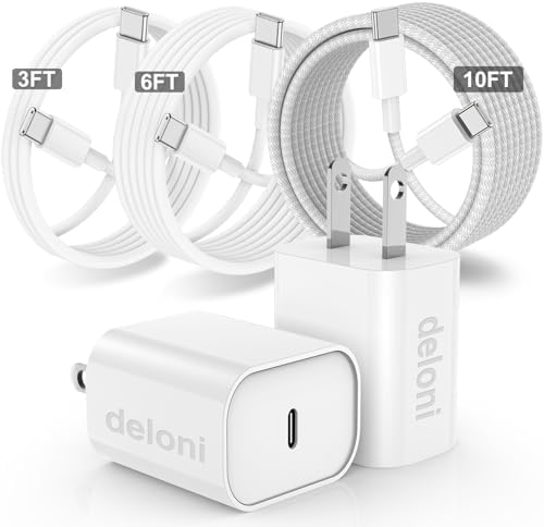 Elevate Your Charging Experience: 20 W USB-C Fast Charging Kit for i Phone 15 & 16 – 2 Pack Wall Adapter with 6 FT Cables – Stylish Pink Design for i Phone 16 Pro Max, 15 Pro Max & i Pad Pro – Enhanced Compatibility & Rapid Power Delivery