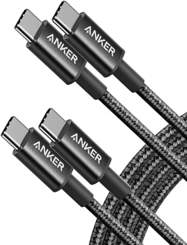 Anker 6 FT USB C to USB C Charging Cable Pack – 60 W Fast Charge for i Phone 16 Series & i Pad Mini 6 – Durable Nylon Braided Design, Enhanced Compatibility & Flexibility for All USB-C Devices (5 Pack)