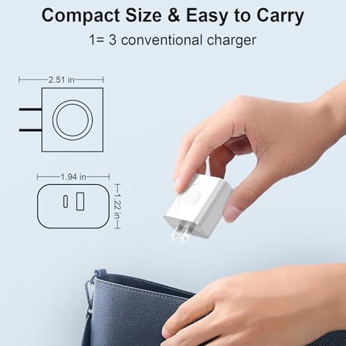 Ultimate 3-in-1 USB C Fast Charging Station for Apple Watch & i Phone – MFi Certified 23 W Dual Port Magnetic Wireless Charger for Series 1-10 & Ultra – Compact Travel Essential for Efficient Device Power and Seamless Organization