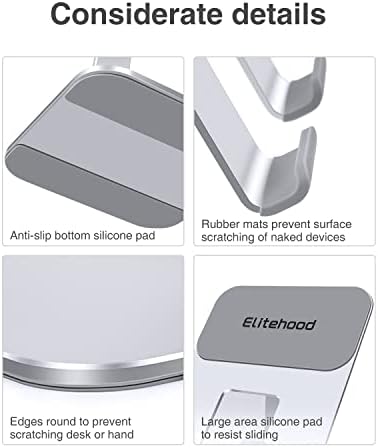 Revolutionize Your Workspace with the elitehood Aluminum i Pad Stand – Ultra-Stable, Adjustable Tablet Holder for Home & Office, Compatible with i Pad Pro 12.9, i Pad Air, Mini 6/5/4/3 in Sleek Black – Enhance Comfort & Productivity Effortlessly