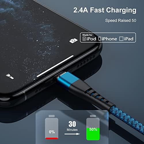 Essri 3-Pack Carplay USB A to C Cable for iPhone 16/15 Pro Max,USB C Car Charger Cable 3FT,Fast Charging Cord Compatible with iPad Pro/Air/Mini, for Apple 16/15 Series,for Samsung,Blue – Enhanced Compatibility and Speed
