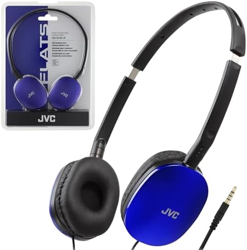 JVC Flats Foldable On-Ear Wired Headphones – Exceptional 30 mm Audio Drivers for Immersive Sound Quality – Ultra-Soft Comfort Ear-Pads for Prolonged Wear – Robust Steel Headband for Durability – Lightweight & Travel-Friendly Design Ideal for Gaming, PC, and Laptops – Enhanced Compatibility with 3.5 mm Slim Plug – Enjoy Deep Bass and Superior Noise Isolation for Extended Listening Sessions