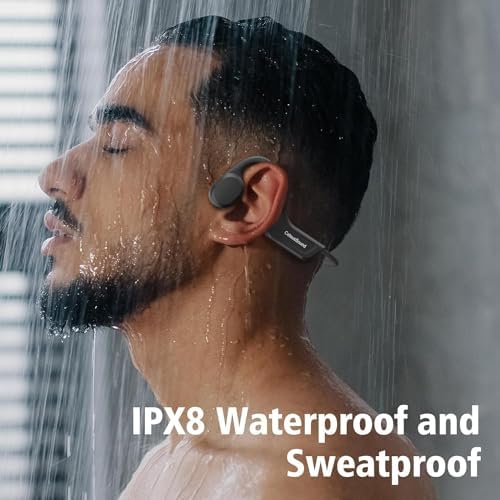 Innovative Waterproof Bone Conduction Headphones with 32 GB MP3 Player – Bluetooth 5.3 Wireless Earbuds for Swimming, Running, and Outdoor Activities with Built-in Microphone for Seamless Hands-Free Communication