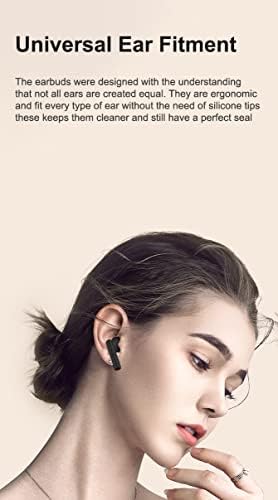Acuvar Bluetooth 5 Waterproof Earbuds with Microphone – Rechargeable USB-C Case & LCD Display for i OS & Android Devices (Purple) – Superior Sound, Ergonomic Comfort & Adventure-Ready Design