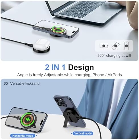 Revolutionary Magnetic Wireless Charger: 15 W Fast Charging Pad for Samsung Galaxy S25 Ultra, S25 Plus, S24 FE, S23 FE, S22 Plus & i Phone 16 Series with 20 W Type-C PD Adapter – Ultimate Compatibility & Portability for Effortless Power Solutions