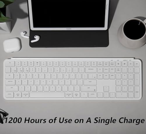 Keychron B6 Pro Ultra-Slim Wireless Keyboard – Triple-Mode Connectivity with Bluetooth 5.2, Lightweight Quiet Keys, Full Numeric Keypad for Enhanced Productivity on Mac & Windows – Sleek Space Gray Design for Modern Workspaces