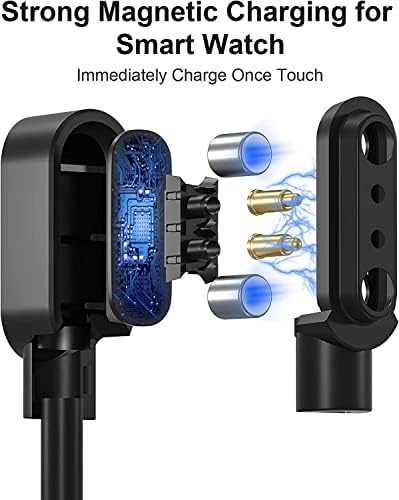 Magnetic USB Charging Cable for AMAZTIM C20 Smartwatch – Dual Pack Replacement Charger for Kospet Tank M1 Pro & C16 Military Watch – Fast, Reliable, and Versatile Charging Solution for Active Lifestyles