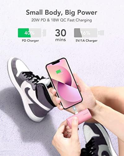 Ultra-Compact 5000 m Ah Charmast Portable Charger – 20 W PD Fast Charging Power Bank for i Phone 14/13/12/11/XR/8/7/6 – Mini Battery Pack with Enhanced Compatibility for On-the-Go Power Solutions
