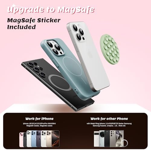 Transform Your Content Creation with the Ultimate Magnetic Phone Mount for Mag Safe Cases – Versatile Silicone Holder for i Phone & Android, Perfect for Selfies, Vlogging, and Shower Streaming – Trendy Light Blue Accessory for Tik Tok Creators and Influencers Seeking Effortless Hands-Free Use