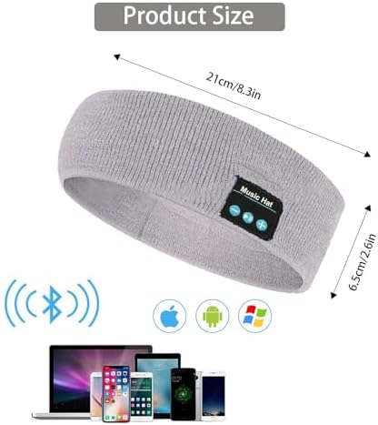 Wireless Bluetooth Sleep Headband Headphones – Ultra-Thin HD Speakers for Comfort and Quality Sleep, Perfect for Meditation, Travel, and Active Lifestyles – Enhance Your Sleep and Focus with Premium Sound
