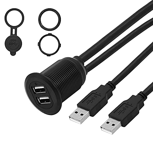 Sin Loon 3.3 FT Dual USB 2.0 Flush Mount Extension Cable – Premium AUX Charging Solution for Cars, Trucks, Boats & Motorcycles – Effortless Data Transfer & Device Connection with Waterproof Design – Ideal for Dashboard Installation Sin Loon 3.3 FT Dual USB 2.0 Flush Mount Extension Cable – Premium AUX Charging Solution for Cars, Trucks, Boats & Motorcycles – Effortless Data Transfer & Device Connection with Waterproof Design – Ideal for Dashboard Installation