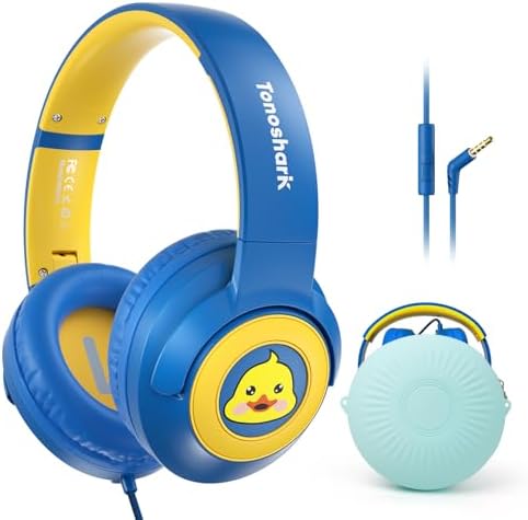 Comfortable Pink Headphones for Kids with Microphone – Safe Listening Technology at 85/94 d B, Foldable & Portable for School and Travel, Includes Stylish Carrying Case – Ideal for Young Girls Who Love Music and Learning