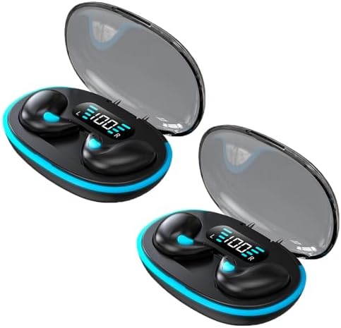 Innovative Bone Conduction Sleep Bluetooth Earbuds – Wireless Noise Cancelling Headphones with Ergonomic Comfort and LED Charging Case – Advanced Bluetooth 5.3 for Enhanced Connectivity, Safe Listening, and Ultimate Relaxation – Ideal for Fitness Lovers and Leisure Seekers