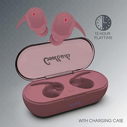 Revolutionary Ash Rose True Wireless Earbuds with Advanced Touch Controls | Bluetooth 5.0 Technology for Effortless Connection | 18-Hour Rechargeable Battery & Compact Charging Case | Seamless Siri & Google Assistant Integration | Perfect for On-the-Go Audio Enthusiasts