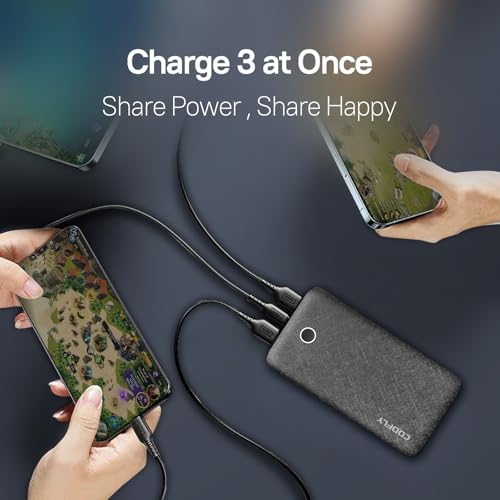 High-Capacity 20000 m Ah Portable Charger – Triple-Port Power Bank with USB-C Fast Charging, 20 W Recharge for i Phone & Android – Ideal for Travel, Work & Outdoor Adventures