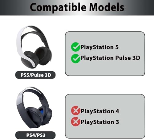 Elevate Your PS5 Gaming with Premium Memory Foam Ear Pads – Noise-Isolating Replacement Cushions for Sony Pulse 3 D Wireless Headset – Soft Mesh Fabric for Unmatched Comfort & Long-Lasting Durability – Black Finish for Seamless Style