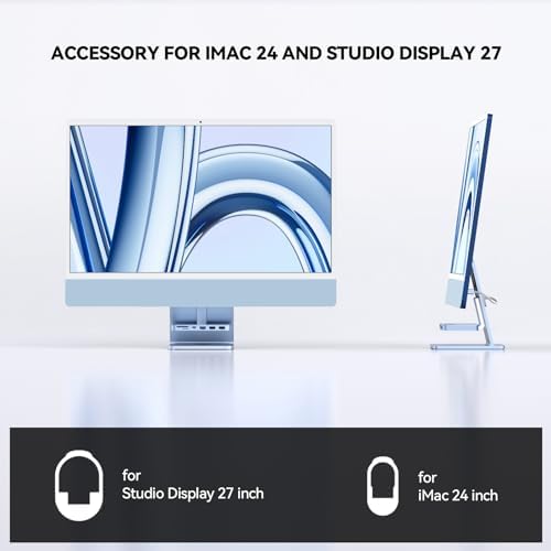 Minisopuru i Mac USB-C Hub for M1, M3, M4 – Ultra-Fast 10 Gbps Adapter with SD/TF Card Slots & USB A/C Ports – Perfectly Designed for 2021/2023/2024 i Mac 24-Inch & Studio Display 27-Inch – Sleek Silver Hub for Effortless Connectivity & Enhanced Performance