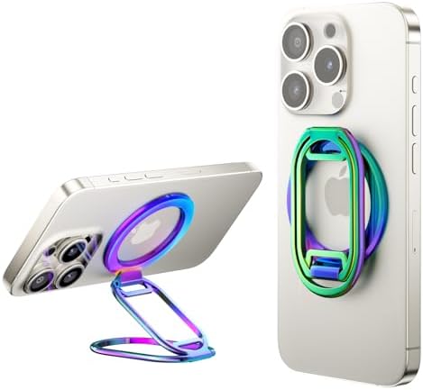 2025 SUPERONE Mag Safe Phone Ring Holder – Versatile Adjustable Magnetic Kickstand & Detachable Grip for i Phone 12-16 Series – Vibrant Purple for Enhanced Wireless Charging & Effortless Hands-Free Functionality – Transform Your Smartphone Use with Style and Practicality