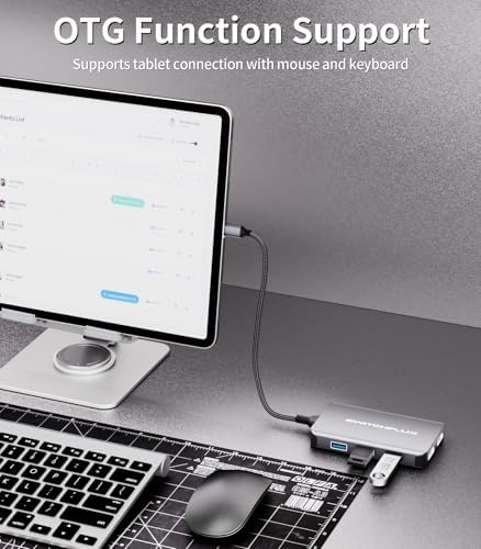 Unlock Your Productivity Potential with the 6-in-1 USB C Docking Station – Dual 4 K HDMI Adapter for Mac Book & Dell XPS – The Ultimate Multiport Hub for Seamless Connections, Fast Charging, and Enhanced Workspace Efficiency