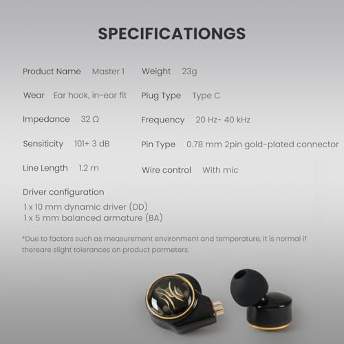 Elevate Your Audio Experience with One Odio Master 1 Hybrid Wired Earbuds – Precision Engineered In-Ear Monitors for Musicians, Gamers, and Streamers | Immerse Yourself in Professional-Grade Hi-Fi Sound with Dual-Driver Technology | Ergonomic Design for All-Day Comfort and Noise Isolation | Universal 3.5 mm Compatibility for Effortless Device Integration | Built to Endure Rigorous Daily Use, Perfect for Mixing, Gaming, and Live Streaming | Unmatched Sound Clarity and Dynamic Range Tailored for Every Audio Experience | One Odio Earphones – Your Gateway to Superior Sound Performance, Where Every Note Comes Alive