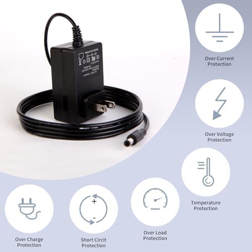 Universal 18 V AC/DC Power Adapter with 8 Interchangeable Jacks – 1 Amp Fast Charging Solution for Diverse Electronics from 100 m A to 1000 m A – Reliable Power Supply for Home, Office, and Travel Needs