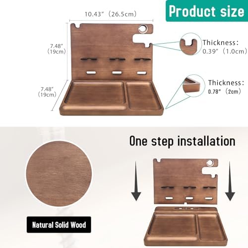 Wooden USB Charging Station for Multiple Devices – Fast Charging Dock with QC3.0 & PD 22.5 W Type-C for i Phone, Samsung, Google Android, Smartwatch, and Earbuds – Perfect Gift for Tech-Savvy Men – Stylish Organization & Enhanced Compatibility