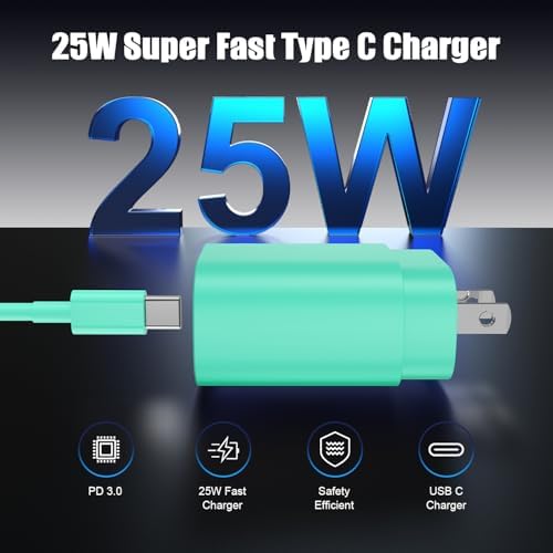 Essri 25 W Fast Charging Power Pack – Ultimate USB-C Wall Adapter Set with 6 ft & 10 ft Cables for i Phone 16/15, i Pad Pro/Mini Compatibility – Ideal Travel & Home Charging Solution for Busy Lifestyles