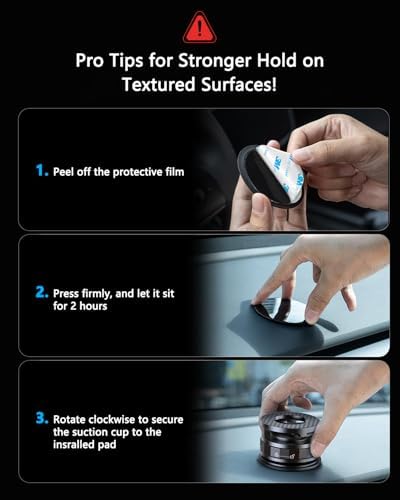 Ultra-Suction Magnetic Phone Holder for Mag Safe – 89+ lbs Grip & 3200 gf Magnetic Force – 360° Adjustable Mount for i Phone & Android Devices – Versatile Hands-Free Car, Gym, or Mirror Use – Durable Black Design for Safety and Convenience