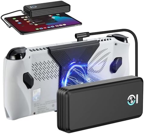Si Wi QU 20000 m Ah Magnetic Power Bank for ROG Ally – Rapid 65 W Fast Charging Portable Battery with Detachable Magnetic Back, Dual USB-C Cable, and 30 W Turbo Mode for Ultimate Gaming and Tech Performance – Reliable Power Solution on the Go