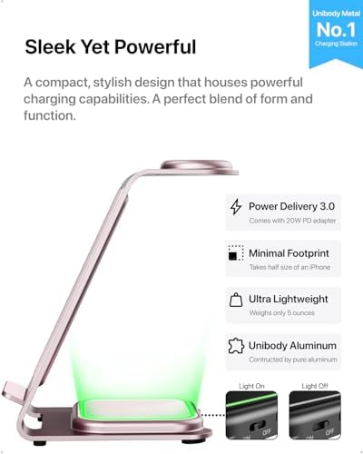 Intoval 3-in-1 Wireless Charging Station: Sleek Fast Charger for i Phone 16/15/14/13/12/11/X Pro Max, Apple Watch 10 Ultra/3 SE/9/8/7/6/5/4/3/2, and Air Pods Pro/4/Pro 2/3 – Ultimate Compatibility and Efficient Power Management in Stylish Silver Finish