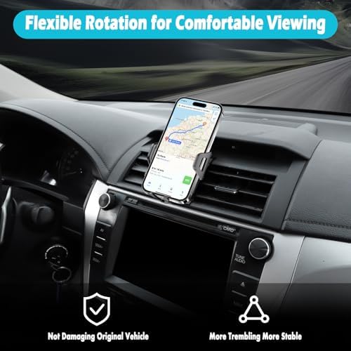 Toyota Camry 2021-2024 Phone Holder – Secure 360-Degree Rotation Mount for 4.7-7 Inch Devices, Thick Case Compatible, Effortless Installation for Ultimate Driving Convenience