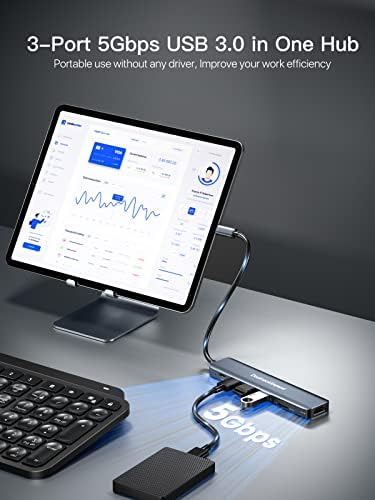 Transform Your Tech Experience with the Dockteck 7-in-1 USB C Hub Multiport Adapter – Ultimate 4 K HDMI, High-Speed Ethernet, 100 W PD Charging, Dual USB 3.0 Ports & SD/TF Card Reader for Mac Book, i Pad, HP, Dell XPS & More – Perfect for Seamless Connectivity and Enhanced Productivity!