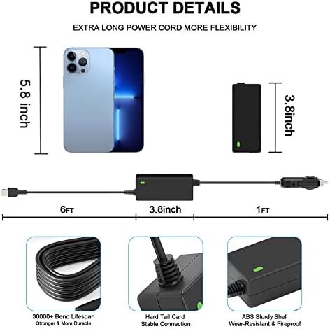 Universal VHBW Car Charger for Lenovo Laptops – Powerful 90 W, 65 W & 45 W Options Compatible with Think Pad, Yoga, and Ideapad Models – Fast Charging with Enhanced Safety Features – ETL & CE Certified for Maximum Reliability – Ideal for On-the-Go Professionals and Students – 4 Replaceable Fuses for Long-lasting Performance – Effortless Compatibility with Extensive Lenovo P/N List – Your Reliable Solution for Laptop Power Needs in Any Vehicle – Enjoy Peace of Mind with Over-Voltage, Over-Current, Short-Circuit, and Overheating Protection – Backed by a 30-Day Money-Back Guarantee and 12-Month Warranty – Elevate Your Charging Experience with VHBW’s Premium Quality Design.