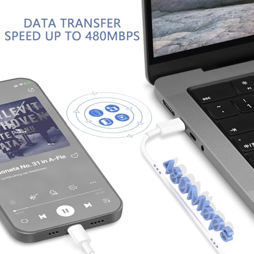 Rapid Charge 3-Pack USB C i Phone Charger Block Set – MFi Certified Lightning Cable for i Phone 14 Pro Max/14 Plus/13/12/11/XS/XR/X/8/7/SE – Compact Fast Charging Solutions for Effortless Device Power-Up and Portability