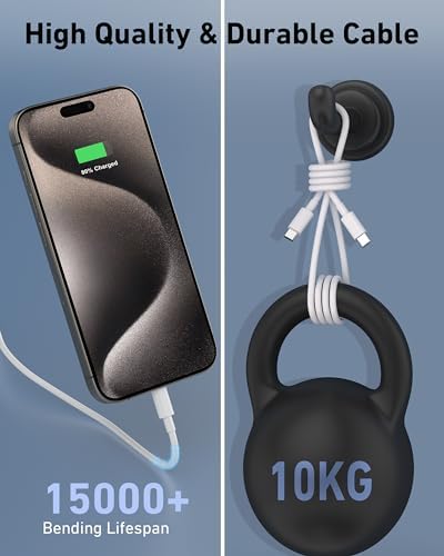 Ultimate European Travel Plug Adapter with 4 USB-C Fast Charging Ports and 10 FT Type C Cable – High-Power 40 W Wall Charger for i Phone 16/15 Pro Max and Samsung S24/S23 – Seamless Power Solution for Your European Journey