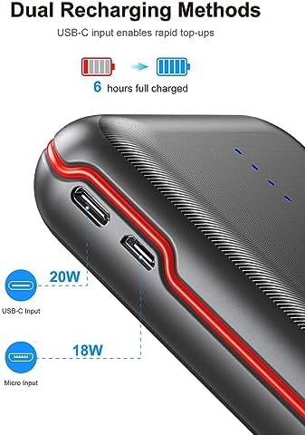 High-Capacity 30,000 m Ah Portable Charger – Rapid 22.5 W Power Bank with 4 Outputs Including PD 20 W USB-C, Ideal for i Phone, Samsung, and Pad Mini – Ultimate On-the-Go Charging Solution for All Devices