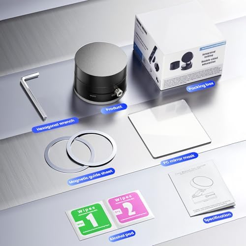 Ultimate Magnetic Vacuum Phone Holder for Cars – Advanced Suction Cup Stand with One-Touch Vacuum Grip, 96 lbs Stability, N54-4 Magnetic Force, Multi-Angle Adjustment – Universal Fit for All Smartphones in Elegant Black Design