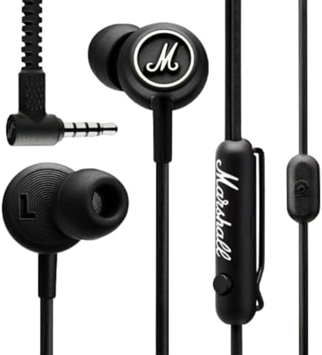 Marshall Mode In-Ear Headphones in Black & White – Superior Sound, Ergonomic Comfort, and Seamless Device Compatibility for Music Enthusiasts