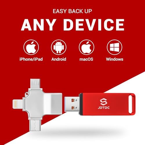Ultimate 512 GB Photo Storage Stick – Effortless Auto Backup Flash Drive for i Phone & i Pad – High-Speed External Storage Solution for All Devices – Safeguard Your Memories with Compact Design and Enhanced Compatibility