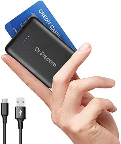 DR.PREPARE Ultra-Compact 10,000 m Ah Heated Vest Battery Pack – Dual USB & Type-C Fast Charging Power Bank for Jackets, Eye Masks, Smartphones, and Tablets – Stay Warm & Connected Anywhere!