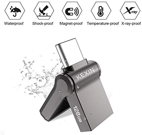 KEXIN 64 GB USB C Flash Drive – Ultra-Fast USB 3.0 Dual Connector Mini Drive for Type-C Devices – Portable OTG Memory Stick for Android Smartphones & Tablets – Robust Metal Design for Everyday Use