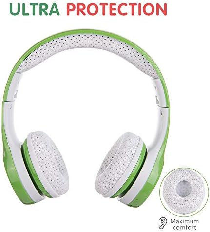 Light Blue Kids Bluetooth Headphones – Safe 93 d B Volume Limitation for Ear Protection – Foldable & Travel-Friendly Design – Built-in Microphone for Hands-Free Calls – Comfortable Wireless Headphones for Toddlers and Children – Perfect for School, Home, and Fun Activities