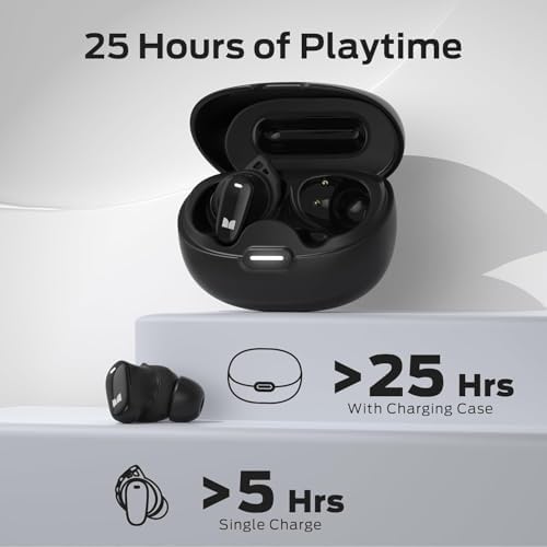 Monster N-Lite 206 Bluetooth Earbuds – Premium Wireless Audio with Advanced Bluetooth 5.4, Touch Control Convenience, IPX6 Waterproof Durability, 25 Hours Extended Playtime, Crystal-Clear Integrated Microphone, Ergonomic In-Ear Comfort, Fast Type-C Charging for Active Lifestyles and Daily Use