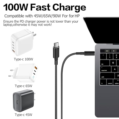 YAODHAOD USB C to DC 7.4mm x 5.0mm (7.4mm x 0.6mm) Power Charging Cord, PD 100W USB Type-C Mable DC7450 Output 5V/9V/20V Converter Cable for Phones,Tablets,Laptops – Enhanced Compatibility and Speed
