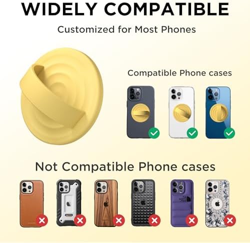 Revolutionary Magnetic Phone Ring Grip Holder – Ergonomic Silicone Finger Loop for i Phone Pro Max/Plus, 12/13/14/15/16 Series – Compatible with Mag Safe – Oat Color Enhances Aesthetics and Comfort – 360-Degree Rotation for Effortless Use – Secure Your Device with Style and Stability – Essential Smartphone Accessory for Unmatched Usability and Convenience