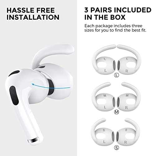 Aha Style Premium Silicone Ear Tips for Air Pods 3 (2021) – 3 Pairs in Large, Medium, and Small Sizes for Maximum Comfort and Noise Isolation – Ideal Apple Air Pods Accessories for Audiophiles Seeking Superior Sound Quality and Enhanced Listening Experience